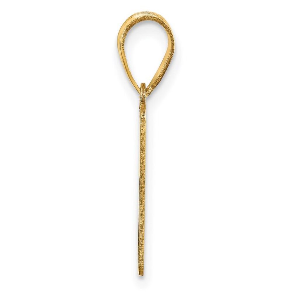 Kazi Luxury 14k Yellow Gold Brushed Border Script… - image 2